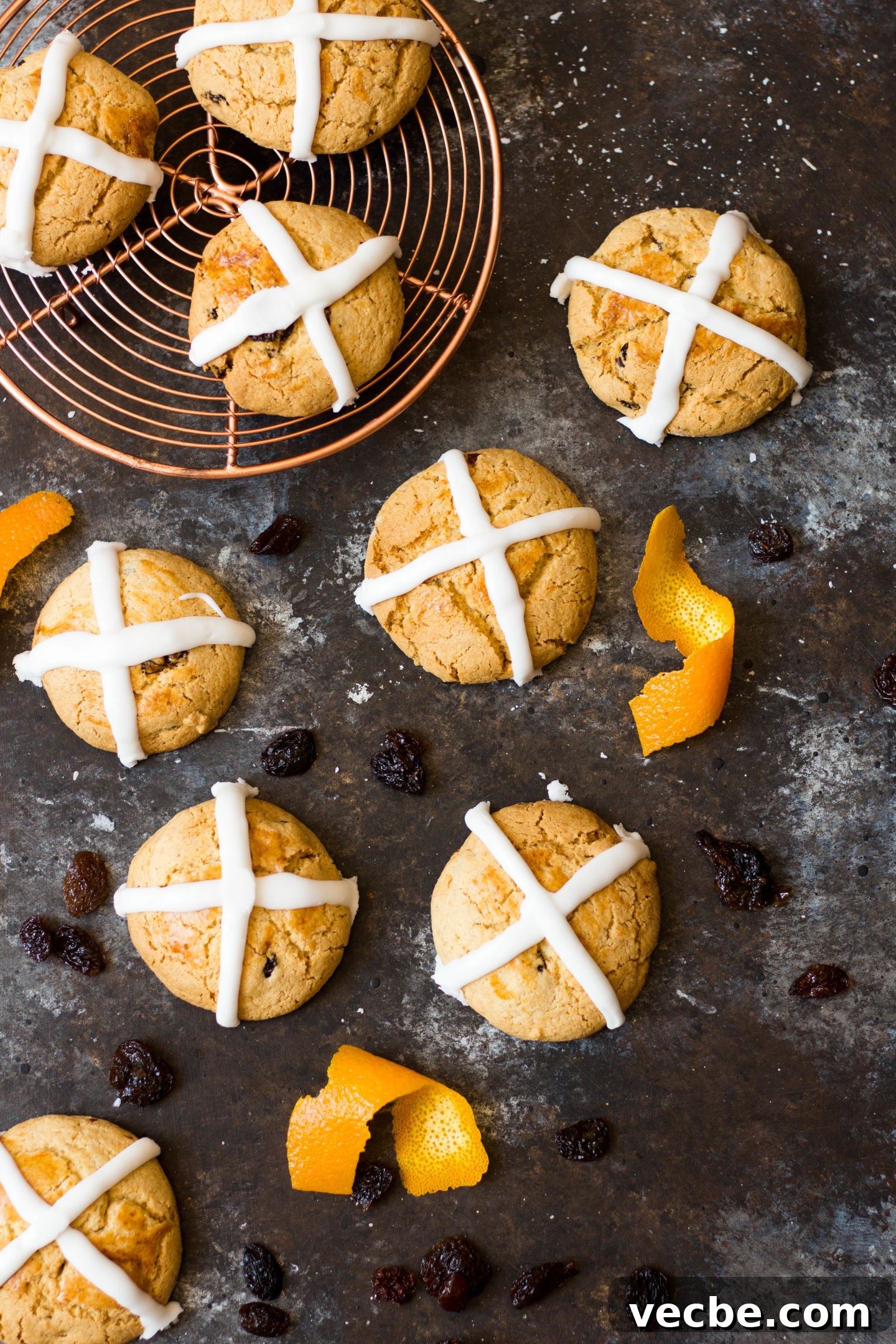 Hot Cross Bun Cookies Recipe