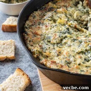 Creamy Hot Artichoke Dip Recipe 15 Hot Spinach Artichoke Dip Feature image