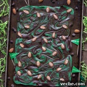 Game Day Football Chocolate Bark 7 Football Bark