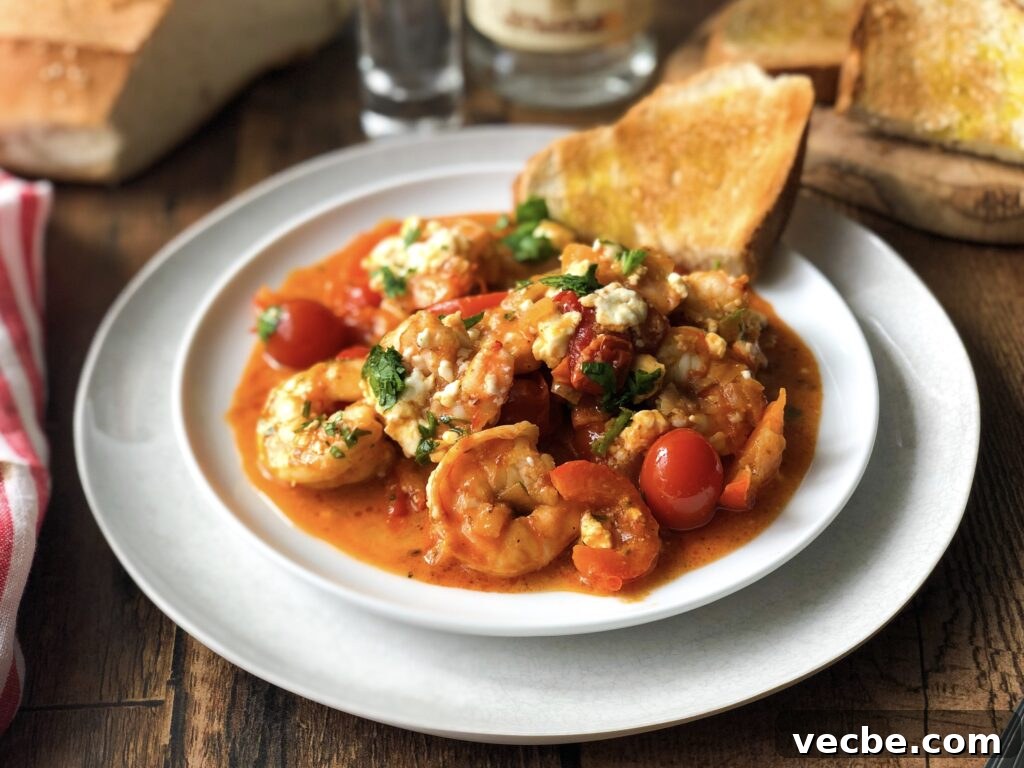Greek Shrimp Saganaki with Tomato and Feta 2 Shrimp saganaki