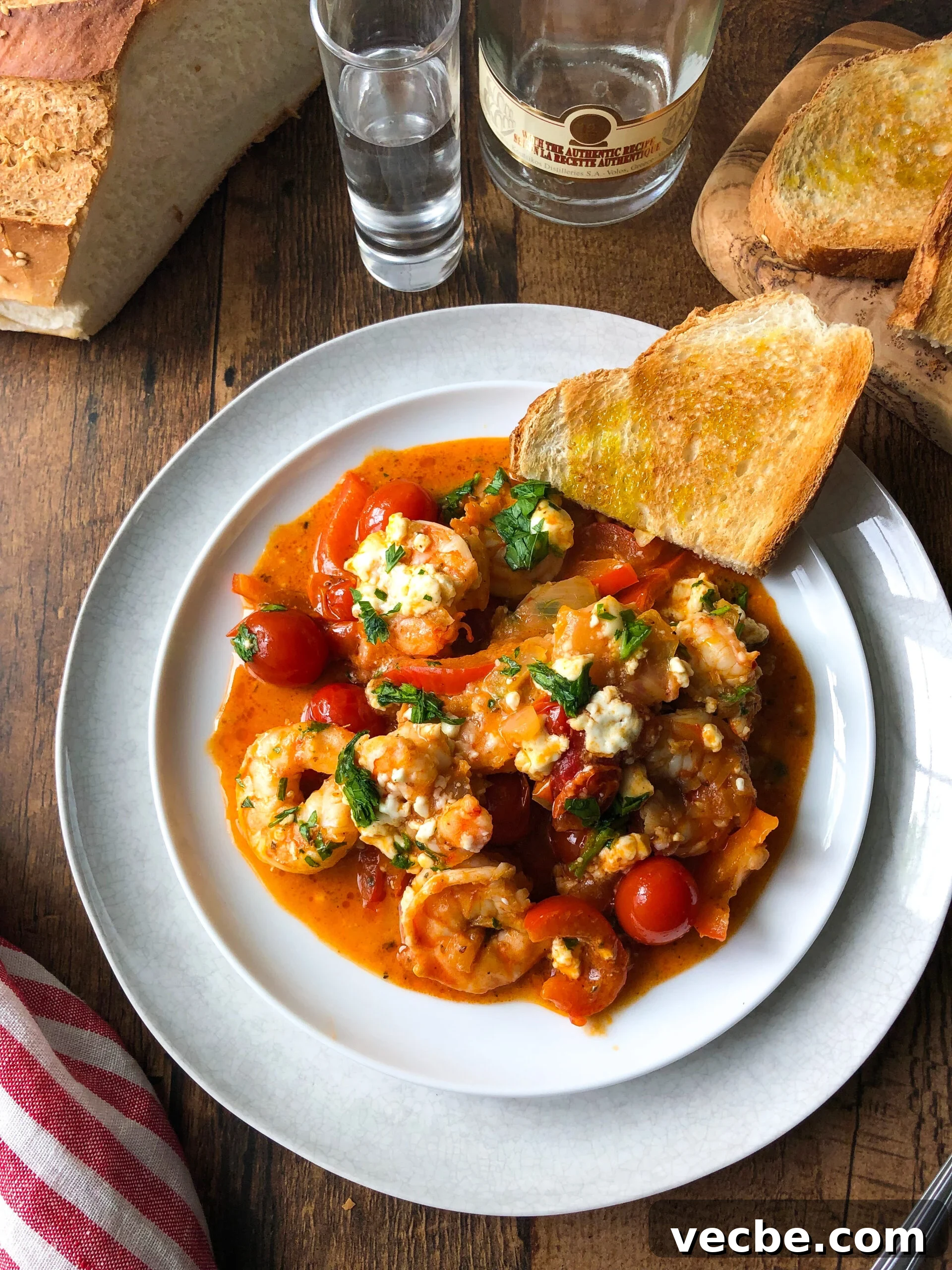 Greek Shrimp Saganaki with Tomato and Feta 3 Shrimp saganaki