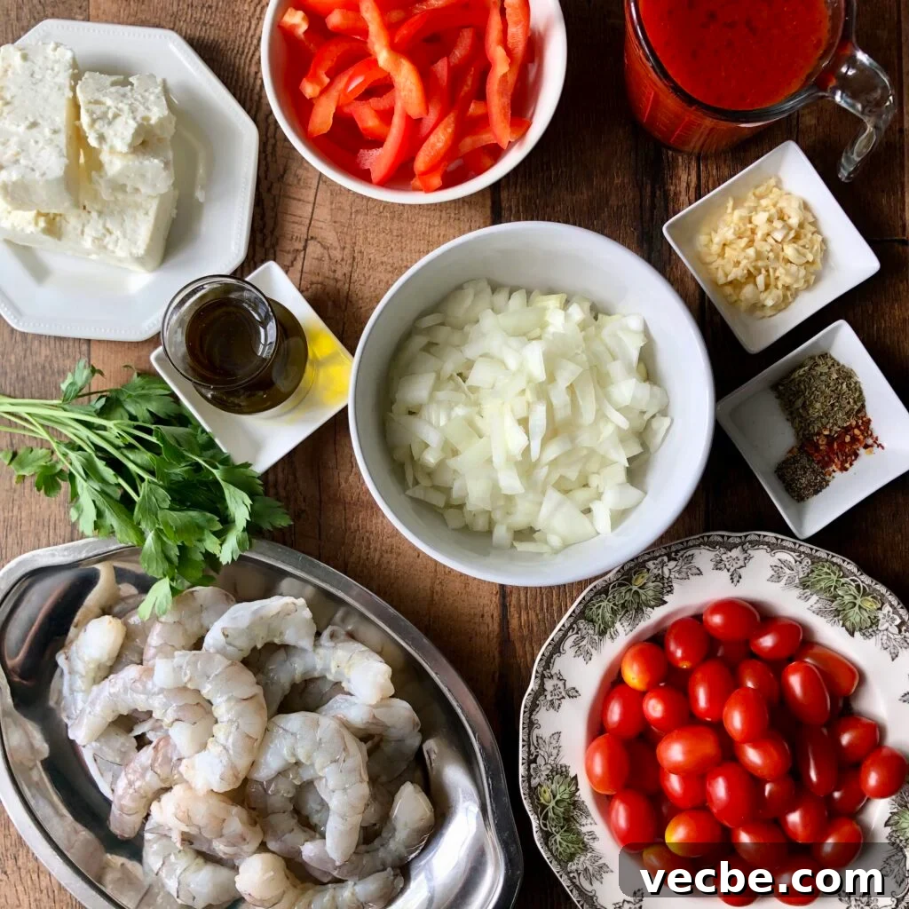 Greek Shrimp Saganaki with Tomato and Feta 4 Ingredients for shrimp saganaki