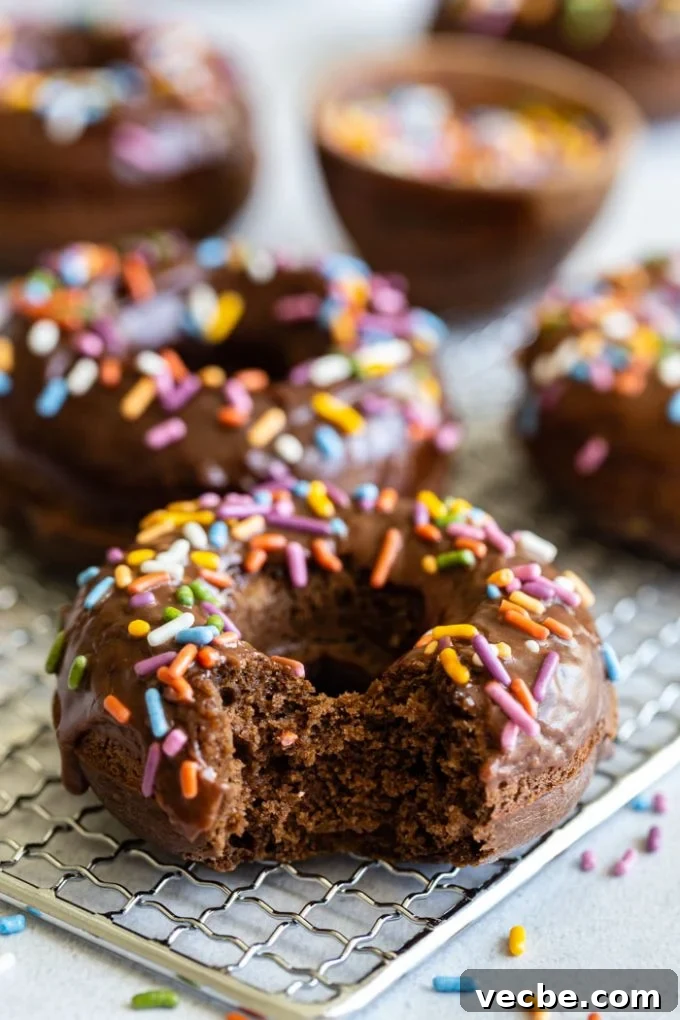 Foods That Start With D: Dishes, Fruits & Ingredients 2 chocolate sprinkle donuts on a cooling rack