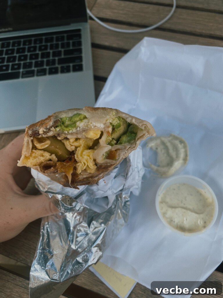 Skiers Breakfast Burrito Recipe from Beaumont Bakery 3 breakfast burrito