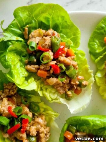 Creamy Halloumi Carbonara Recipe 10 Close up of a plate of Chinese lettuce wraps