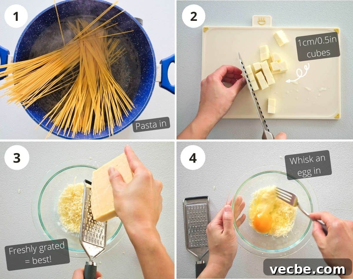 Creamy Halloumi Carbonara Recipe 4 Step by step prep instructions