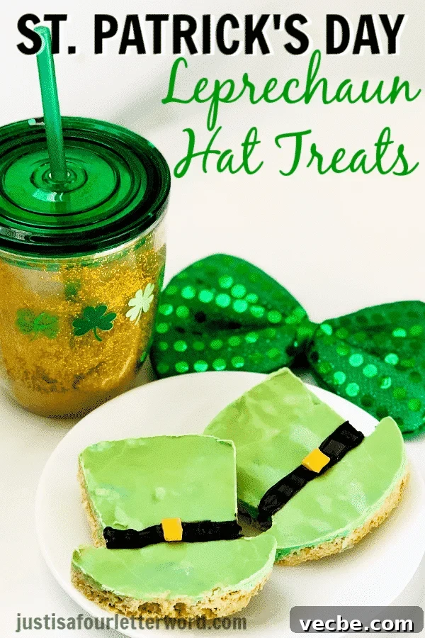 Here's a fun way to make marshmallow cereal treats. Cute leprechaun hat St. Patrick's Day treats for kids are great for a school snack or to enjoy at home. Leprechaun Hat St. Patrick's Day Treats