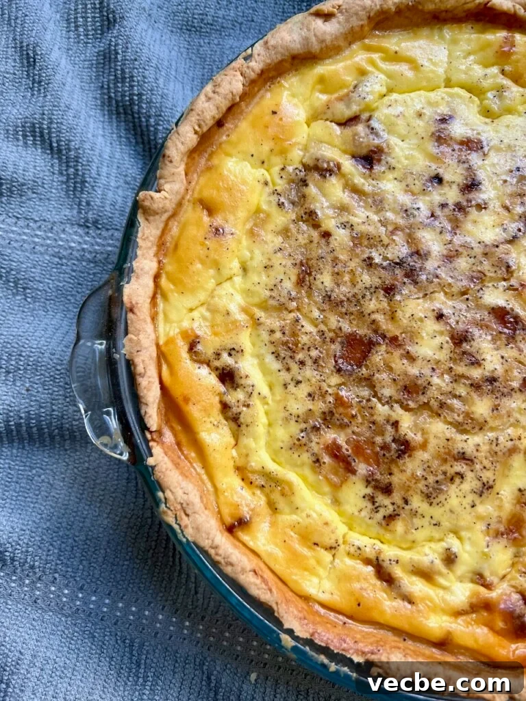 Rustic Sourdough Quiche with Creamy Egg Filling 3 Quiche ingredients on a counter