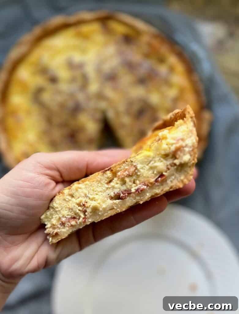 Rustic Sourdough Quiche with Creamy Egg Filling 10 Slice of sourdough quiche
