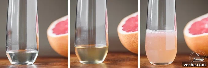 Sparkling Grapefruit Mimosa Recipe for Brunch 3 grapefruit mimosa process photos