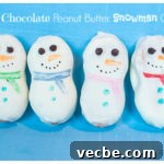 White Chocolate Peanut Butter Snowman Cookies