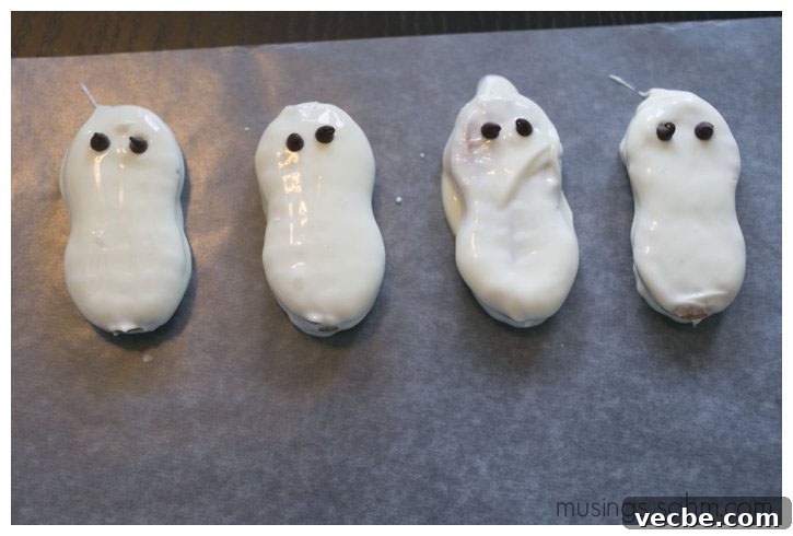 Peanut Butter Snowman Cookies with White Chocolate 7 Snowman Instructions