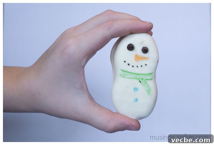 Peanut Butter Snowman Cookies with White Chocolate 9 White Chocolate Peanut Butter Snowman Cookies