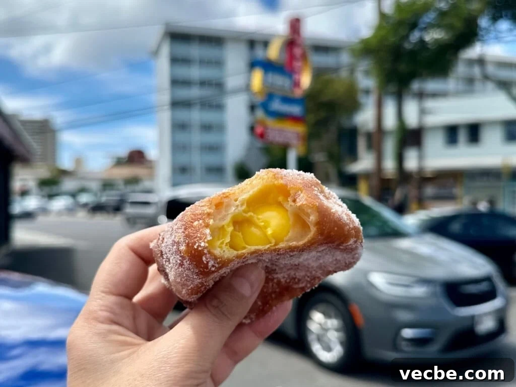 Leonard's Bakery malasada (Portuguese donut) from the Hawaiian Food Tour by Bike in O'ahu.