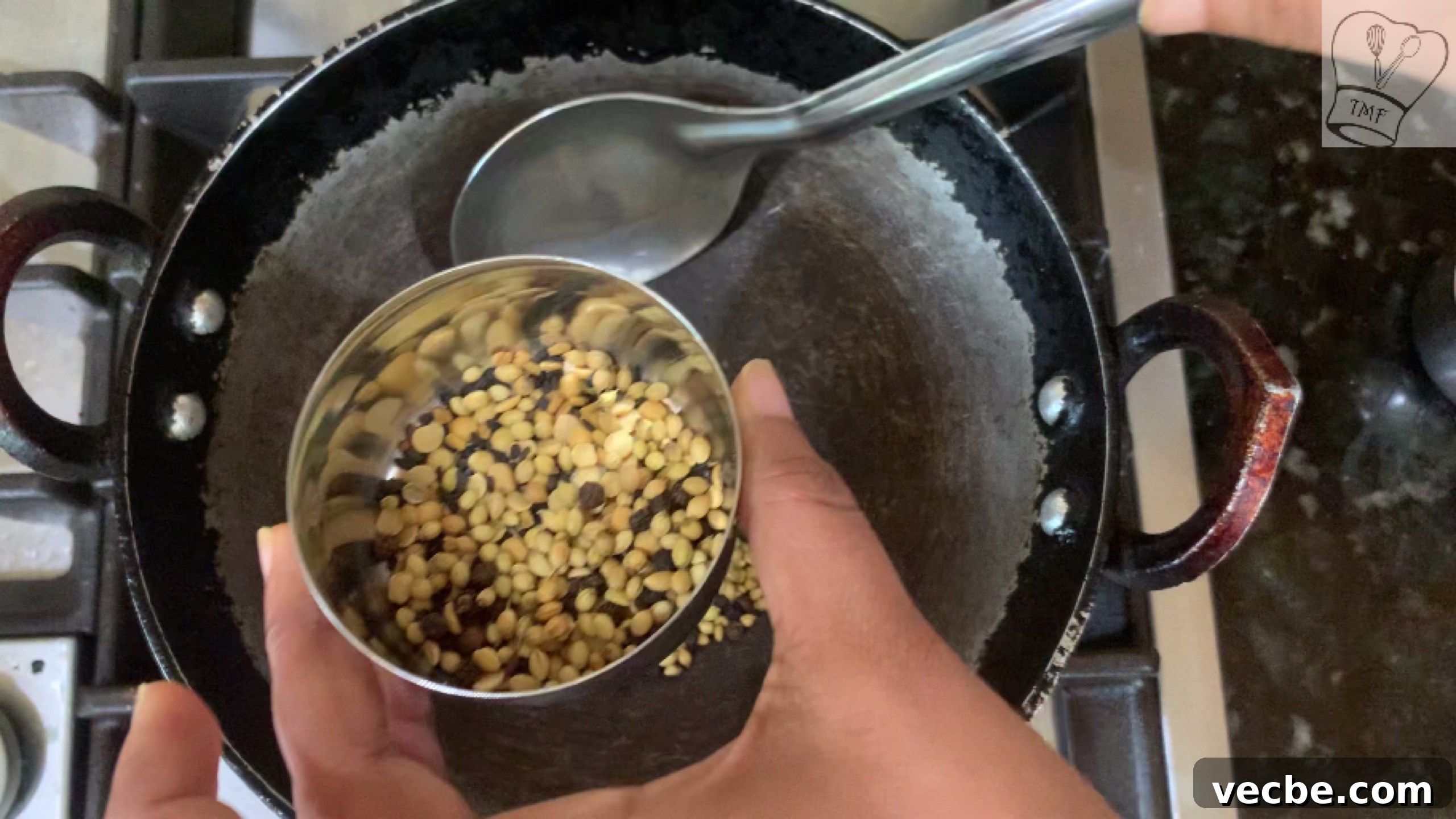 Milagu Kuzhambu Recipe South Indian Pepper Curry 12 Cooling roasted ingredients