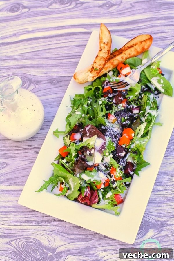 Black Rice Sunset Salad 3 Whip up this delicious salad that has black rice, red and golden beets and butternut squash for a healthy entree or side salad. Complete with a creamy dressing that tastes like Ranch.