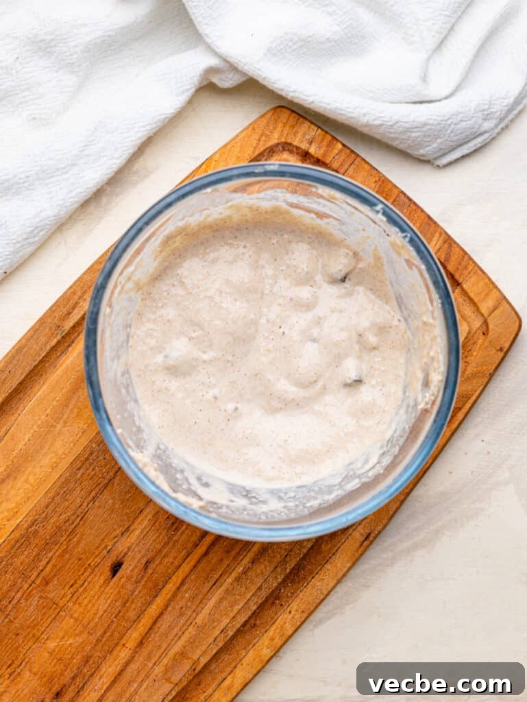 Baked Oats Without Banana Recipe for Breakfast 5 Baked Oats without bananas batter.