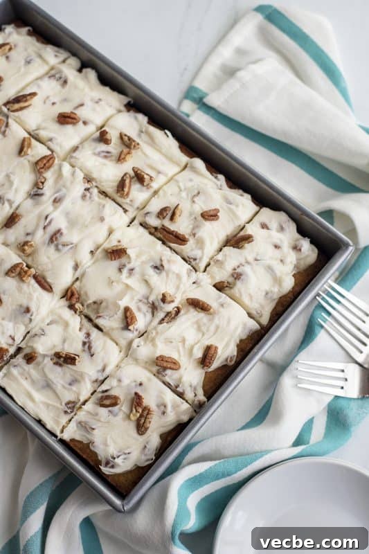 Italian Cream Cake Recipe with Pecan Cream Cheese Frosting 13 Italian Cream Cake sliced in pan