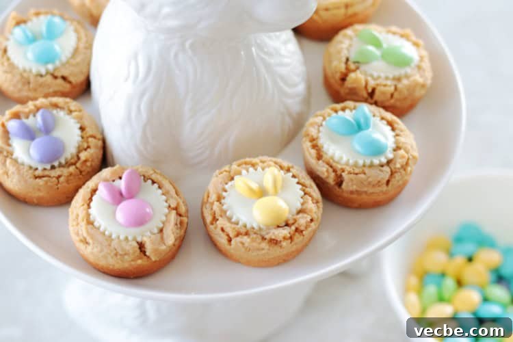 25 Irresistible Easter Dessert Recipes to Try 12 easter bunny cookie cups on platter