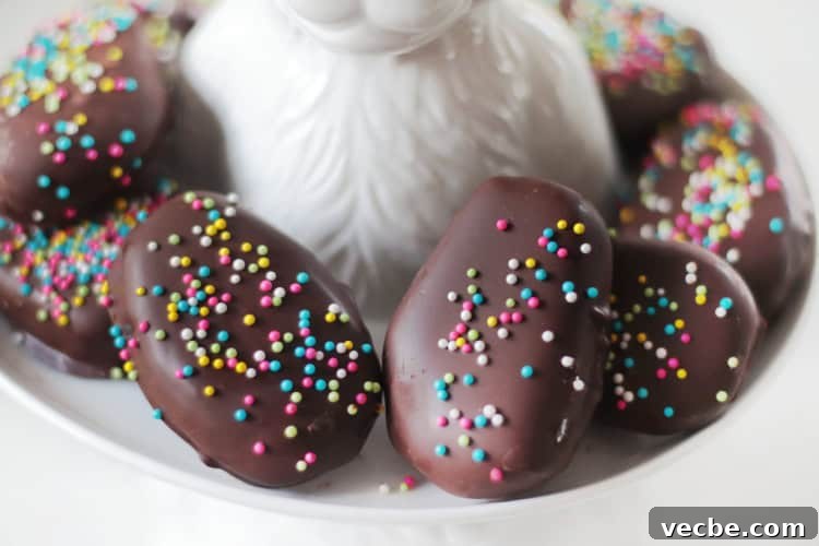 25 Irresistible Easter Dessert Recipes to Try 3 bunny tray with chocolate eggs