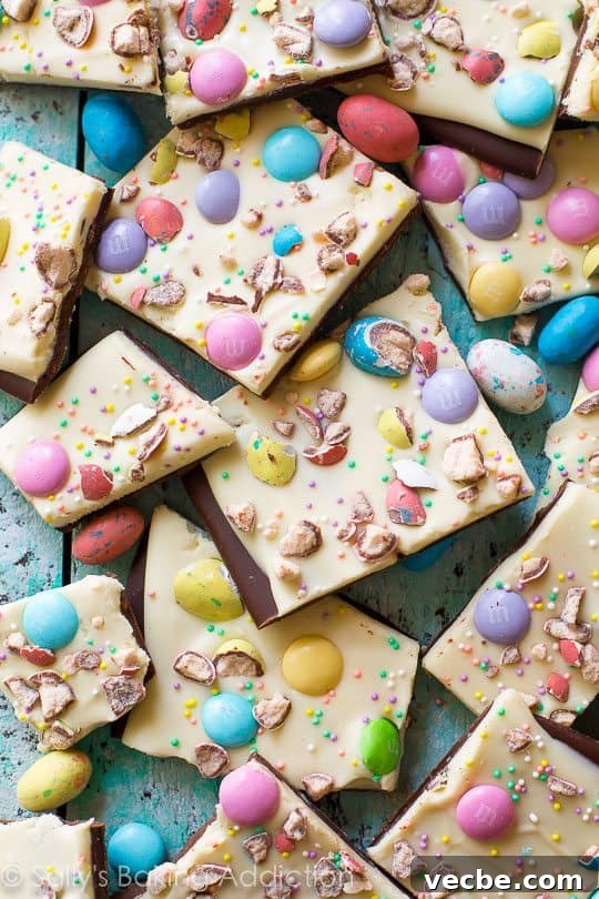 25 Irresistible Easter Dessert Recipes to Try 27 bunny bark broken into pieces