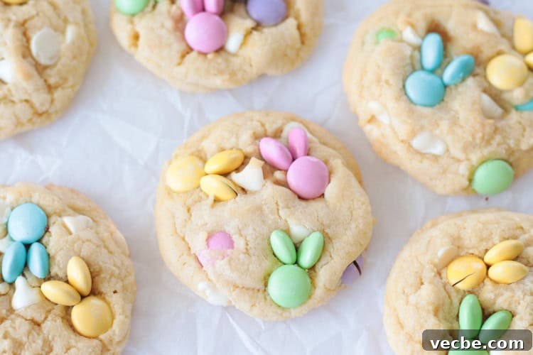 25 Irresistible Easter Dessert Recipes to Try 10 M&Ms in bunny shapes on cookies