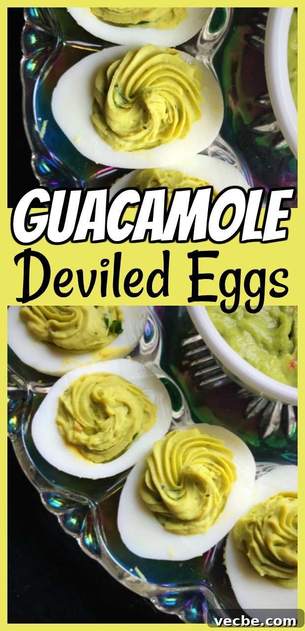 Guacamole-Stuffed Deviled Eggs Recipe 3 Guacamole Deviled Eggs #eggs #guacamole #deviled #deviledeggs #recipe
