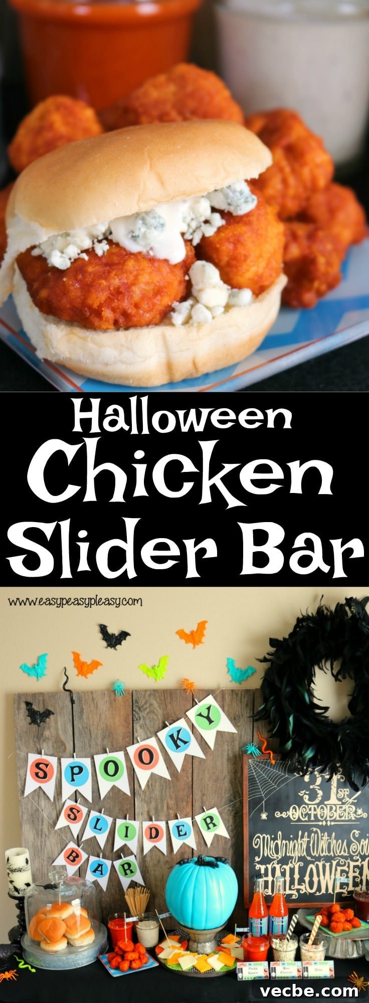 Halloween Chicken Slider Bar Recipes for Party Menus 10 Halloween Chicken Slider Bar