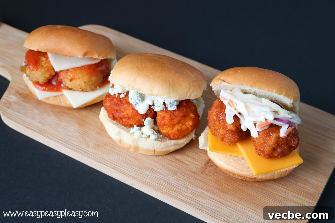 Halloween Chicken Slider Bar Recipes for Party Menus 3 Easy Chicken Sliders made 3 ways.
