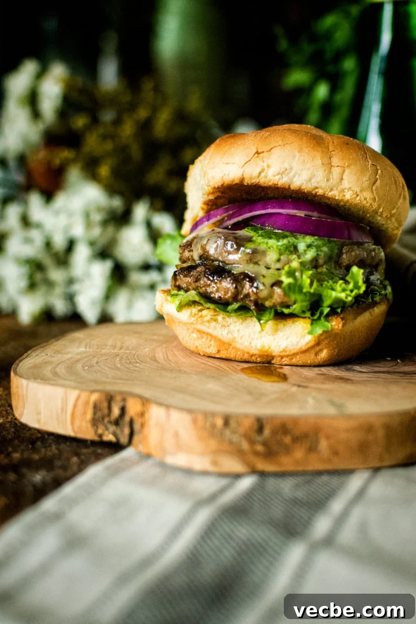 Argentinian Chimichurri Butter Burger Recipe 3 Chimichurri butter on a cutting board