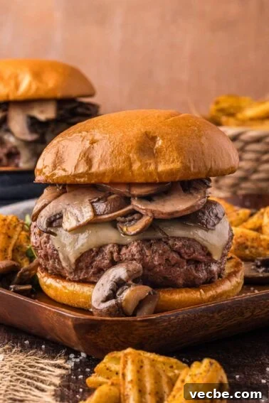 Mushroom and Swiss Burger
