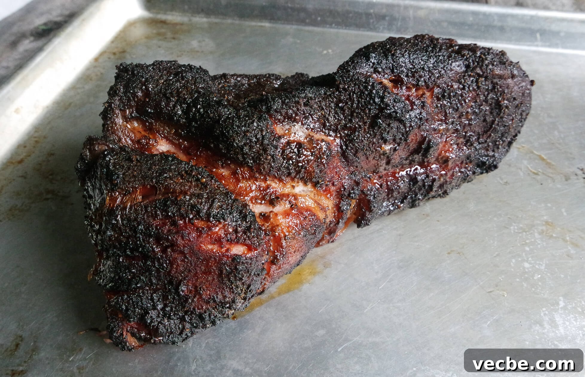 Classic Barbecue Pulled Pork Recipe 3 smoked pork butt with dark barbecue bark