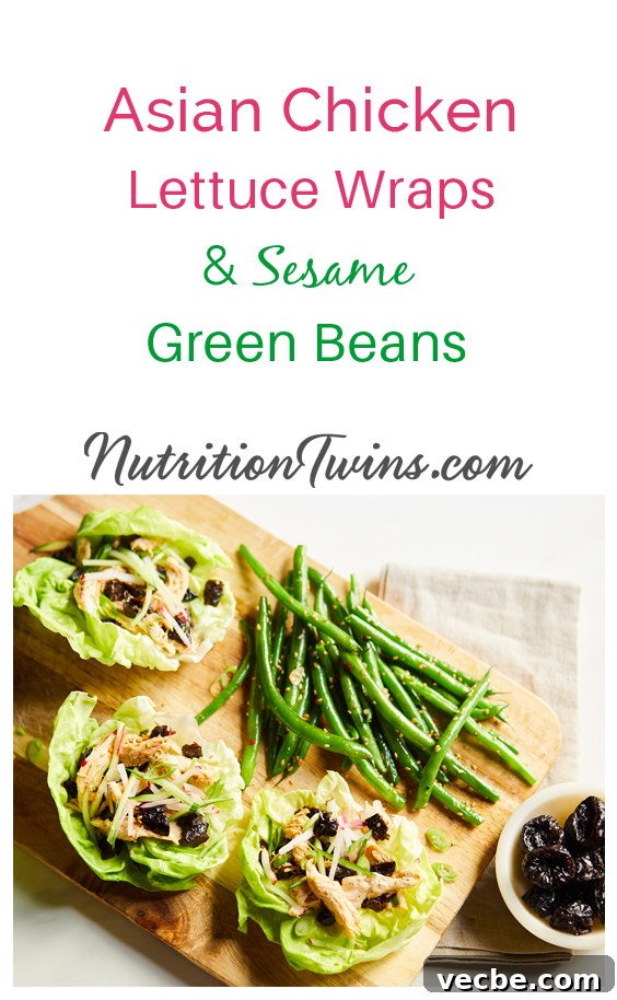 Asian Chicken Lettuce Wraps with California Prunes Recipe 3 Serving suggestion for Asian Chicken and California Prunes Lettuce Wraps