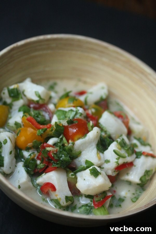 Striped Bass Ceviche Recipe with Citrus Marinade 11 Striped bass ceviche, a fresh seafood dish