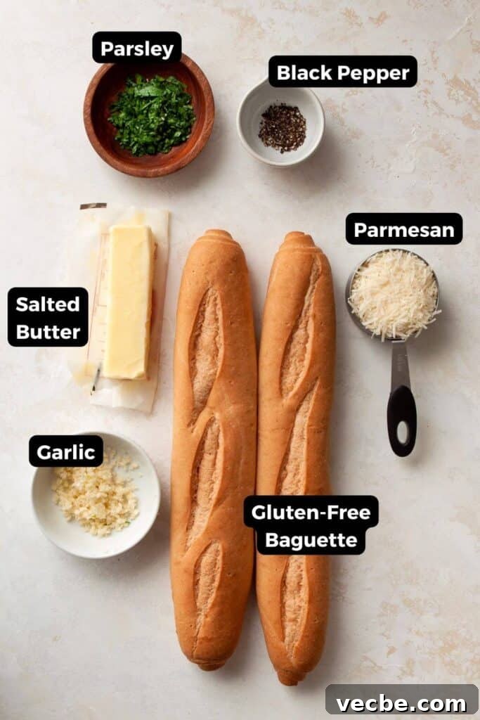 Gluten-Free Garlic Bread Recipe with Crispy Edges 4 ingredients for gluten-free garlic bread