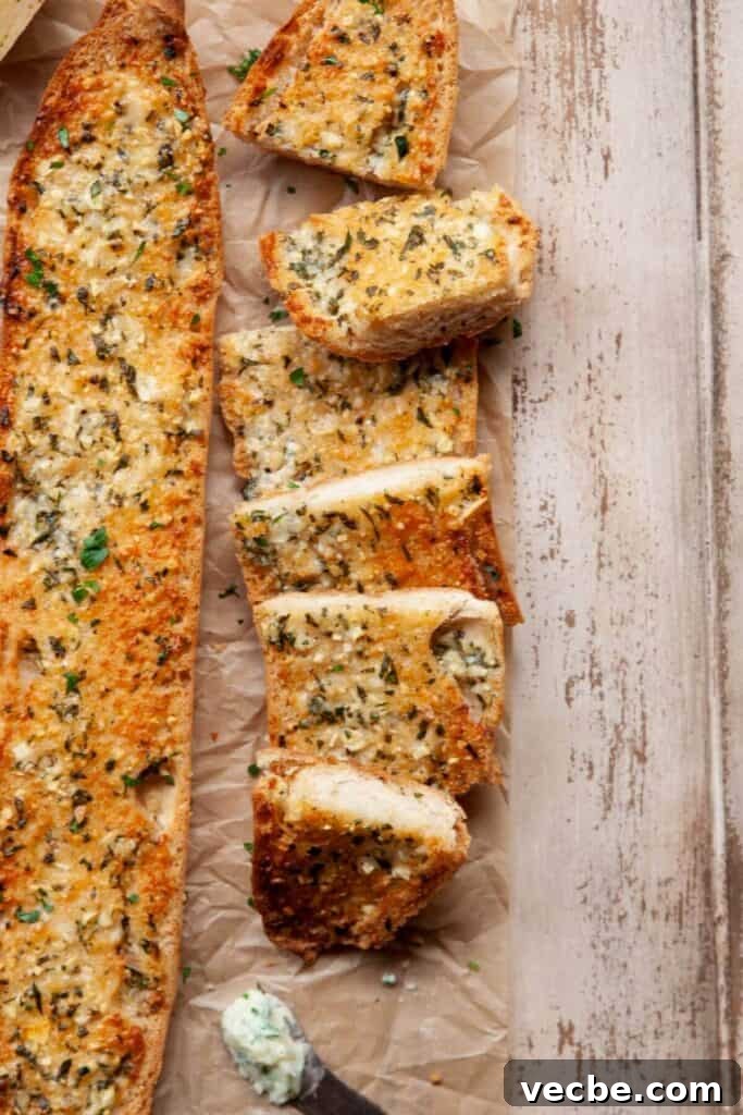 Gluten-Free Garlic Bread Recipe with Crispy Edges 9 sliced gluten-free garlic bread