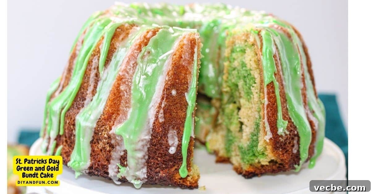 16 Festive St. Patrick's Day Treats for Parties 16 St Patrick's Day Green And Gold Bundt Cake
