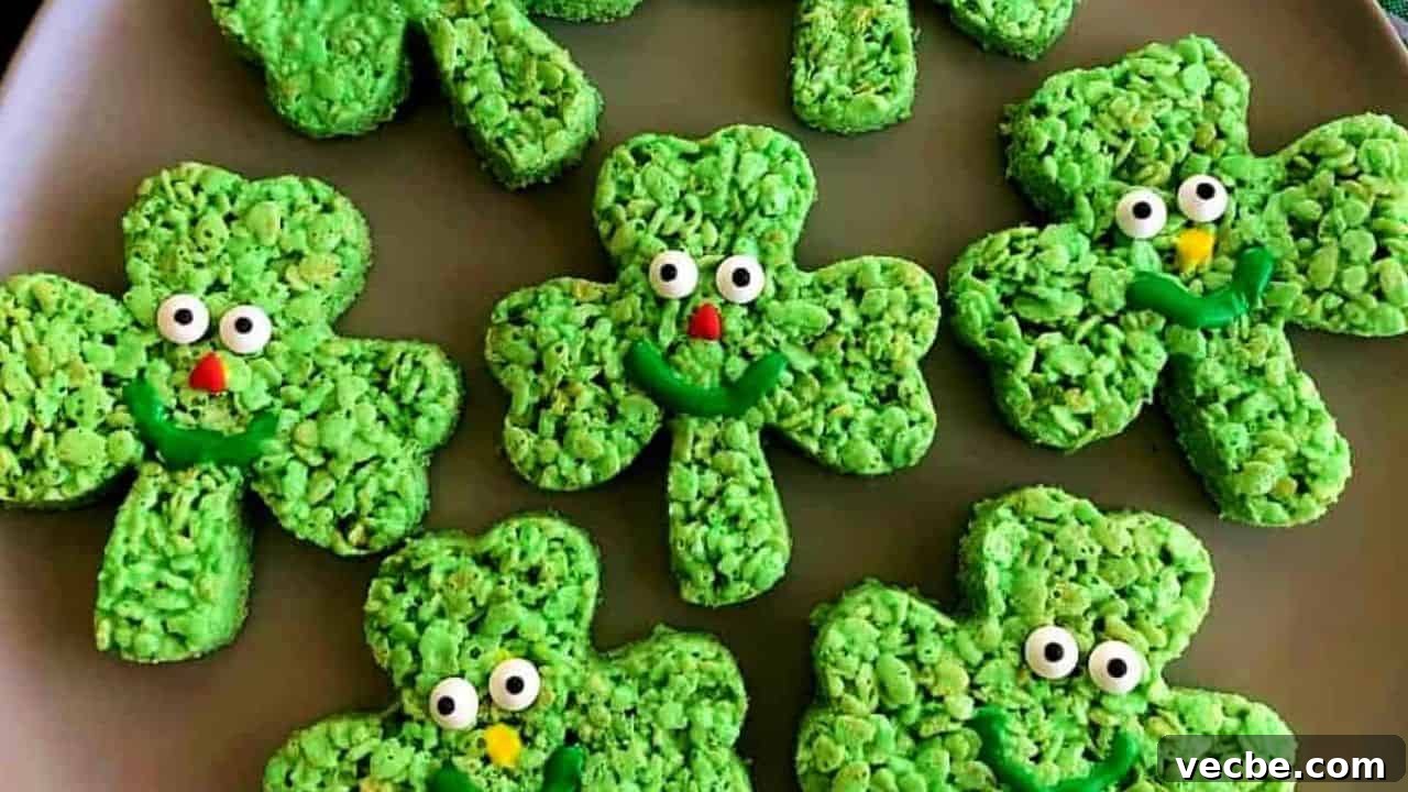 16 Festive St. Patrick's Day Treats for Parties 3 Shamrock Rice Krispie Treats