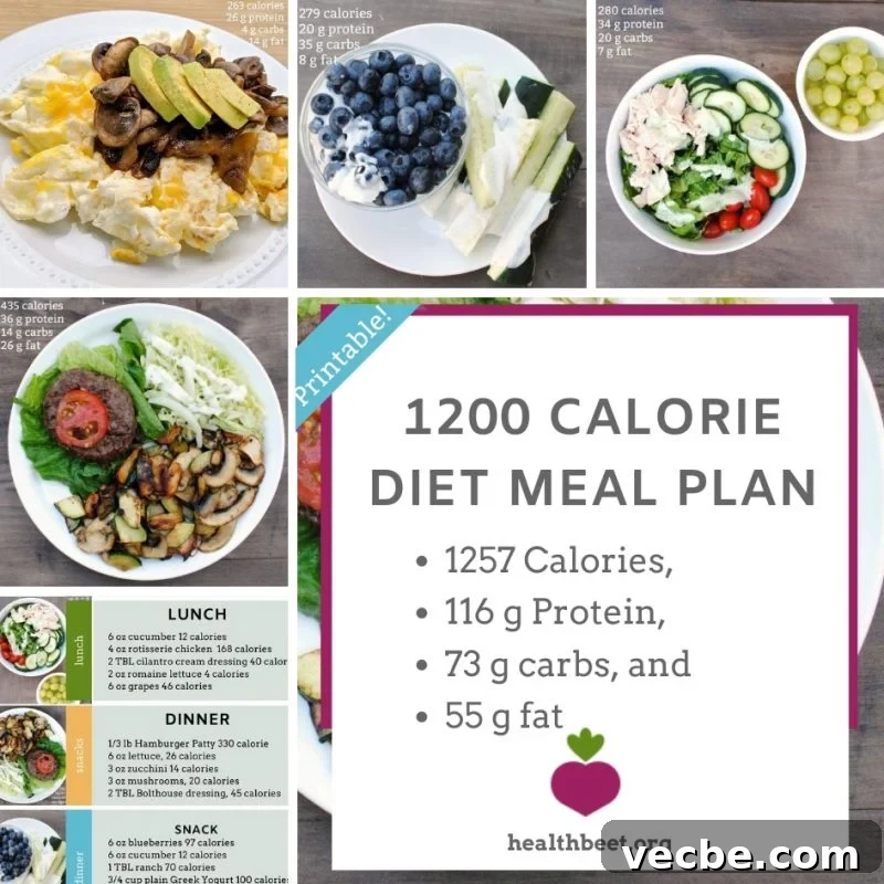 7-Day 1200-Calorie Low-Carb Meal Plan for Weight Loss 6 1200 CALORIE DIET MEAL PLAN