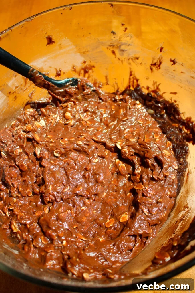 Chewy Chocolate Banana Oatmeal Cookies 9 Cookie dough close-up