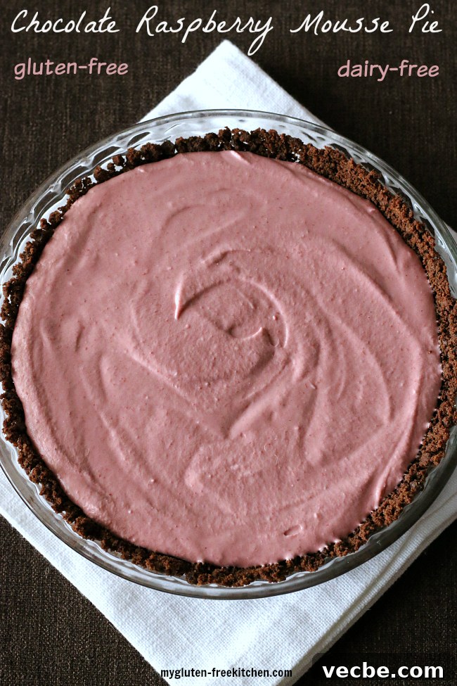 Chocolate Raspberry Mousse Pie - Gluten-Free and Dairy-Free 8 Chocolate Raspberry Mousse Pie that's gluten-free and dairy-free