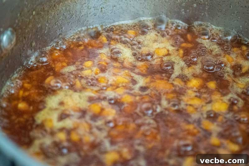 Boiling Peach Jam