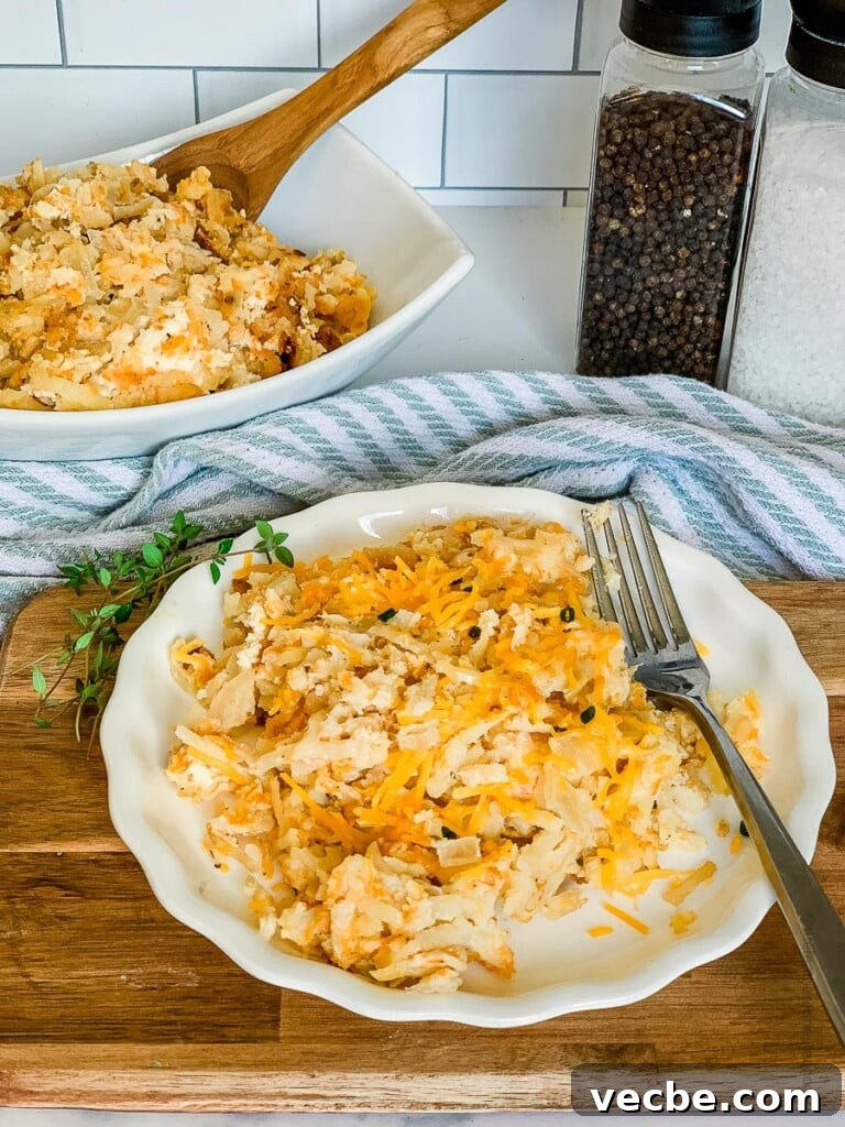 slow cooker cheesy hash brown casserole