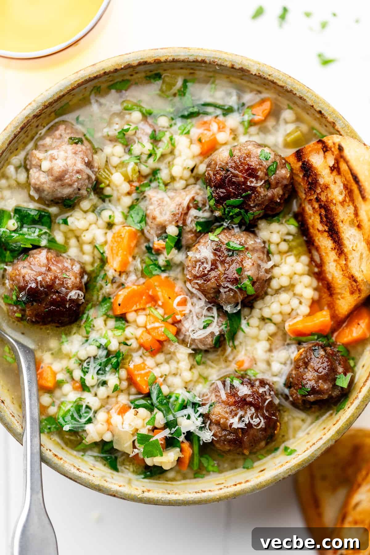 Italian Wedding Soup with Meatballs and Greens 2 bowl of italian wedding soup