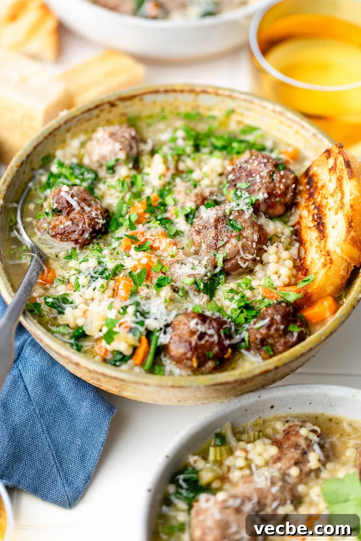 Italian Wedding Soup with Meatballs and Greens 8 bowl of italian wedding soup
