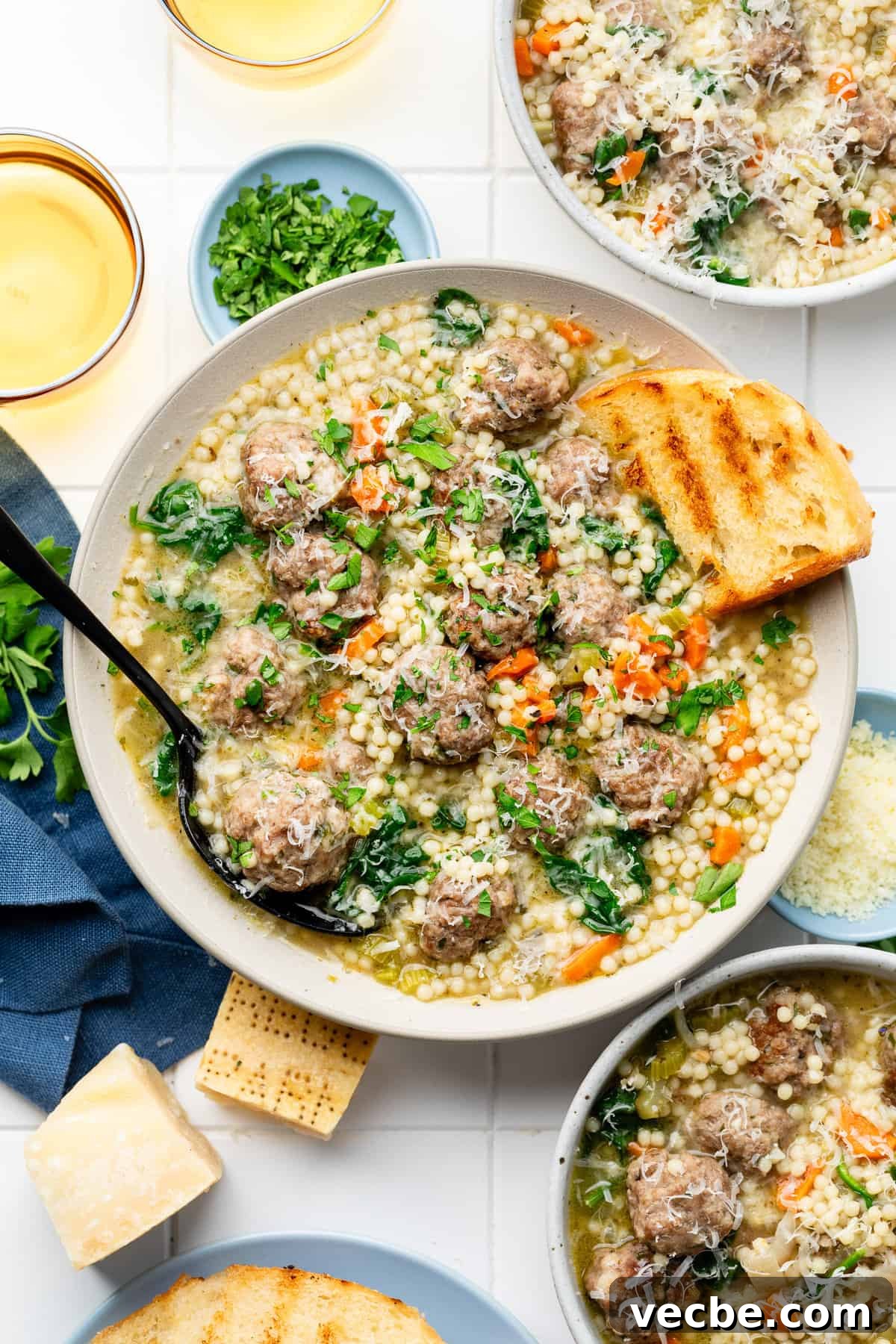 Italian Wedding Soup with Meatballs and Greens 9 bowl of italian wedding soup
