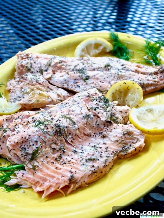 Summer Wine and Food Pairings for Warm Weather Meals 20 Grilled Salmon with Lemon & Herbs in Foil, recipe on UrbanBlissLife.com