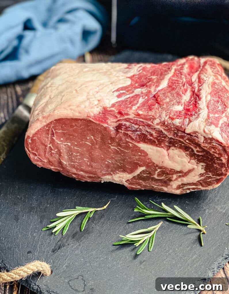 How to Smoke and Sear Prime Rib Roast 2 uncooked prime rib with rosemary