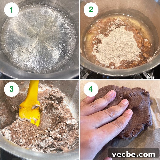 Ragi Roti Recipe: Traditional Finger Millet Flatbread 3 step by step picture collage of making ragi roti