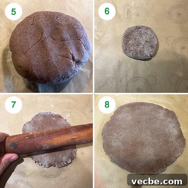 Ragi Roti Recipe: Traditional Finger Millet Flatbread 4 step by step picture collage of making ragi roti